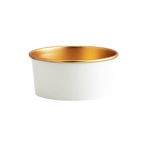 定制一次性纸碗外卖打包盒金箔铝箔保温饭盒快餐盒纸质圆形沙拉碗