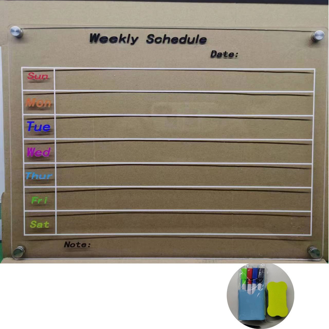 Aitee acrílico magnético seco borrar tablero calendario adecuado para refrigerador transparente seco borrar calendario adecuado para refrigerador image 19