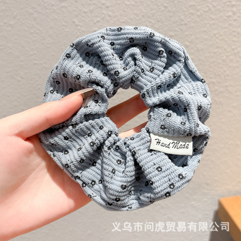 Lazo para el cabello de intestino grueso de encaje de alta calidad de Corea para mujer, banda elástica y duradera, bufanda cuadrada de todo fósforo, cuerda para la cabeza, accesorios para el cabello