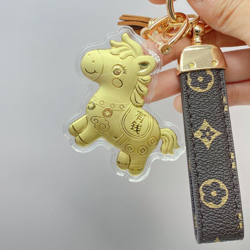 純金 999 ラブブ携帯電話チェーンゴールドラブブ漫画キャラクターバッグペンダントキーホルダーペンダントギフト|undefined