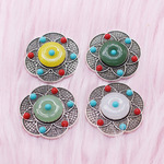 蒙古袍配饰波西米亚风花牌纽扣合金镶嵌松石皮筋扣配件袖扣配件