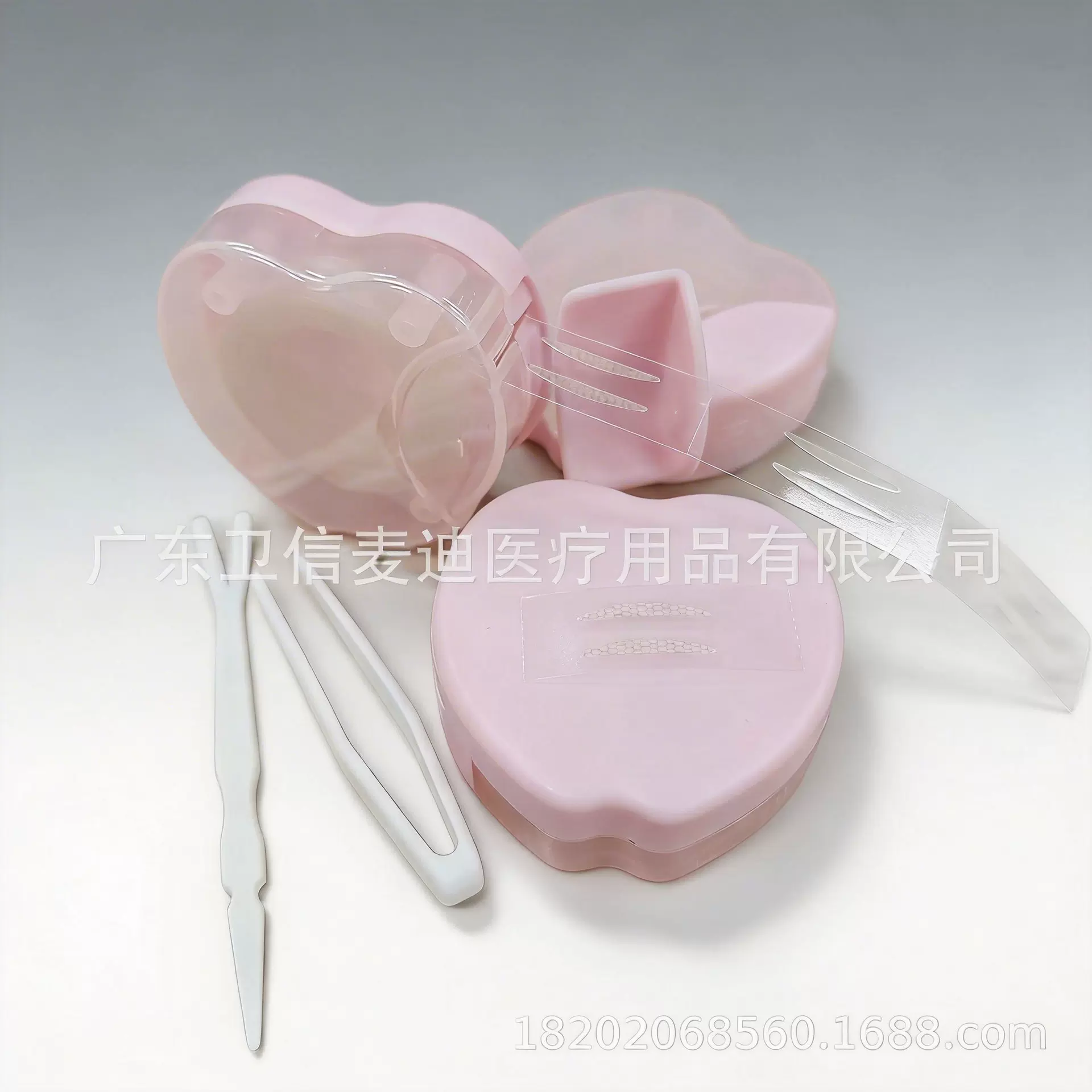 新品短款局部网纹精致卷式透明双眼皮贴自然无痕隐形防水持久高粘