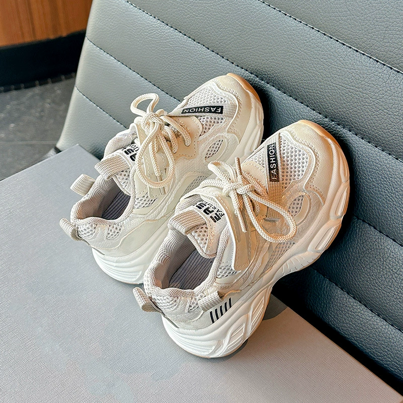 Двойная сетка липучки прилив мужские и женские детские ботинки для мальчиков и девочек весной 2025 новая жареная улица удобная повседневная обувь для детей среднего и среднего размера