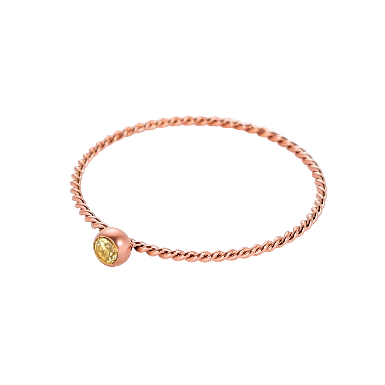 옐로우 로즈 골드 반지