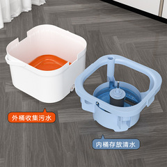 淨污分離旋轉平板拖把家用免手洗一拖淨乾濕兩用懶人拖地神器拖桶