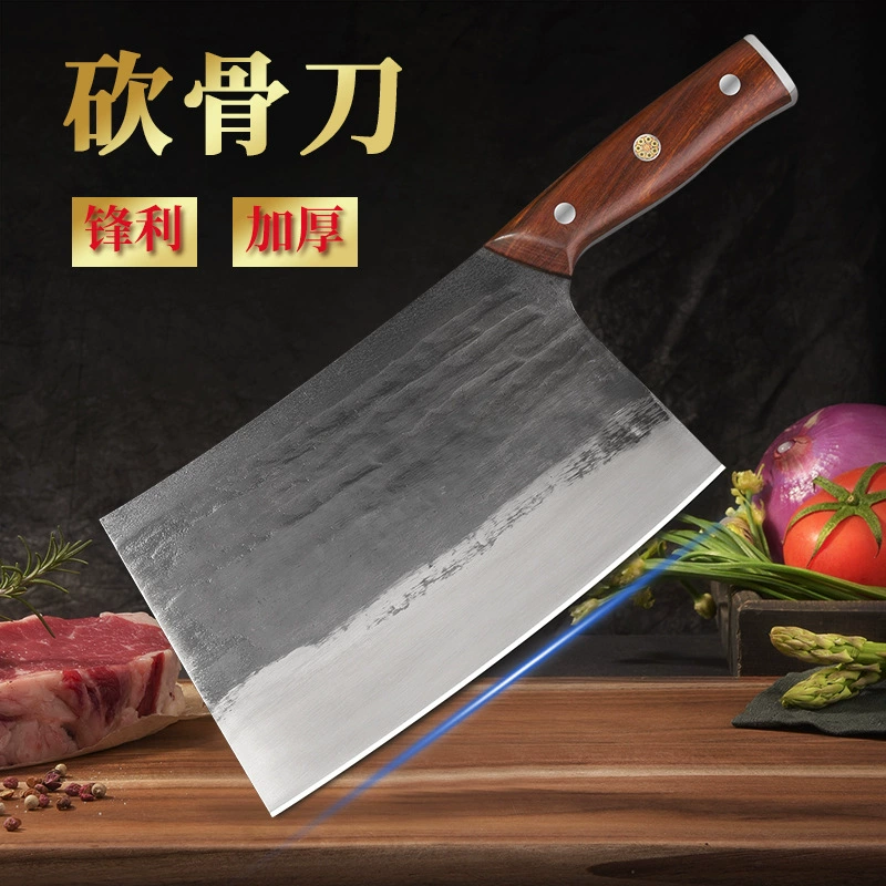 Новый кованый кухонный нож, лезвие-ракушка, острый нож для резки костей, костная разделка нож, отельный поварской нож, бытовой разделочный нож