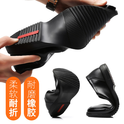 Leather shoes men's genuine leather business formal wear men's middle-aged soft sole cowhide dad shoes spring new 2024 breathable men's shoes