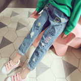 Осенние джинсы, летние детские штаны для мальчиков, детская одежда, в западном стиле