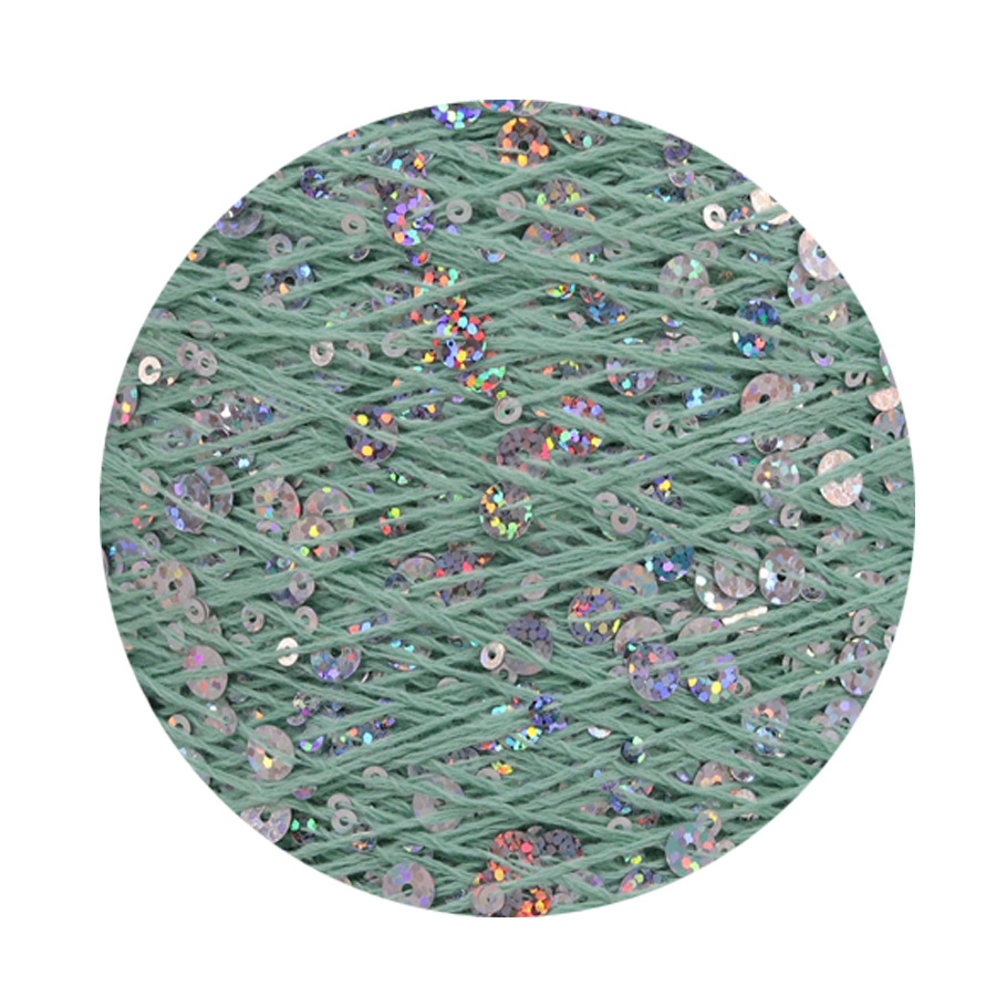 50g algodón lentejuelas hilo 3mm + 6mm peinado tamaño de lujo lentejuelas mano hilo tejer precio al por mayor