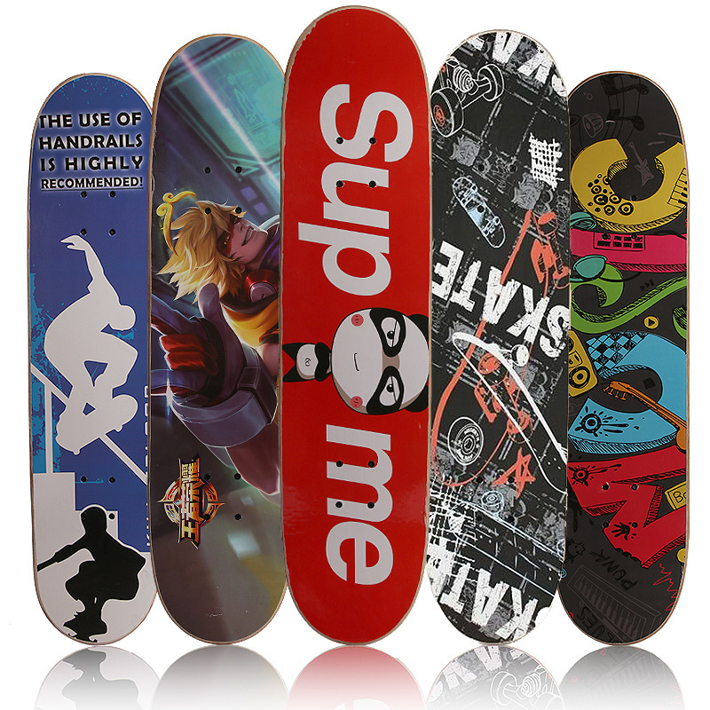 Toy Four Wheel Road Skateboard Beginner Children Adult Double Skew Professional Scooter