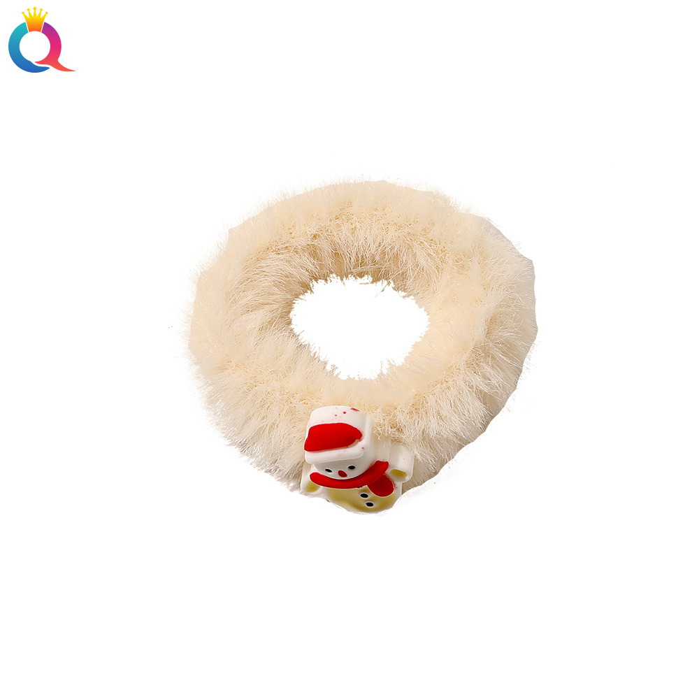 Christmas gift Christmas headdress plush large hair band high-grade hair tie ins large ring_voghion.com