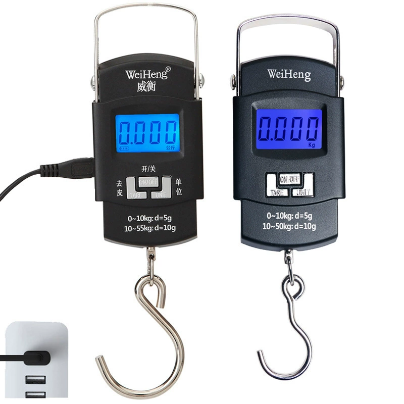 Электронные весы Wei Heng, высокоточные бытовые перезаряжаемые портативные весы, 55 кг, курьерские весы, оригинальные из Даньдун, Китай.