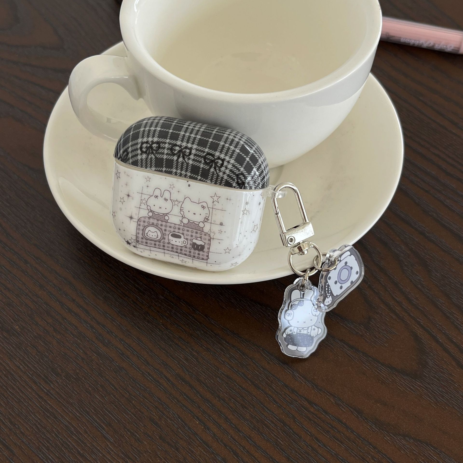 Lindo conejo estrella a cuadros simple para Apple 15ProMax funda para teléfono móvil 16Pro pareja 14/13 nuevo 16