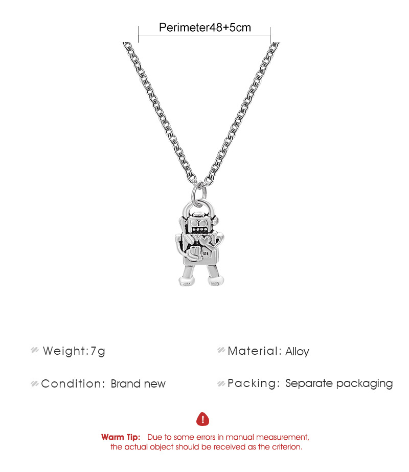 retro simple robot pendent alloy necklace wholesale Nihaojewelry