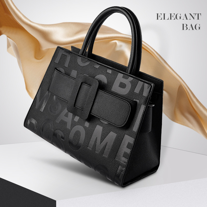 Borse per le donne 2024 Nuova moda Borsa a tracolla da donna con tracolla retrò di grande capacità Borsa a tracolla da donna con lettera di tendenza alla moda_voghion.com