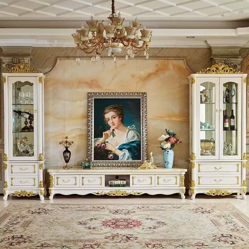 Бытовой европейский винный шкаф из цельного дерева, стеклянный настенный шкаф для ресторана, комбинированный шкаф с двумя дверями для хранения, декоративный шкаф для гостиной, простой