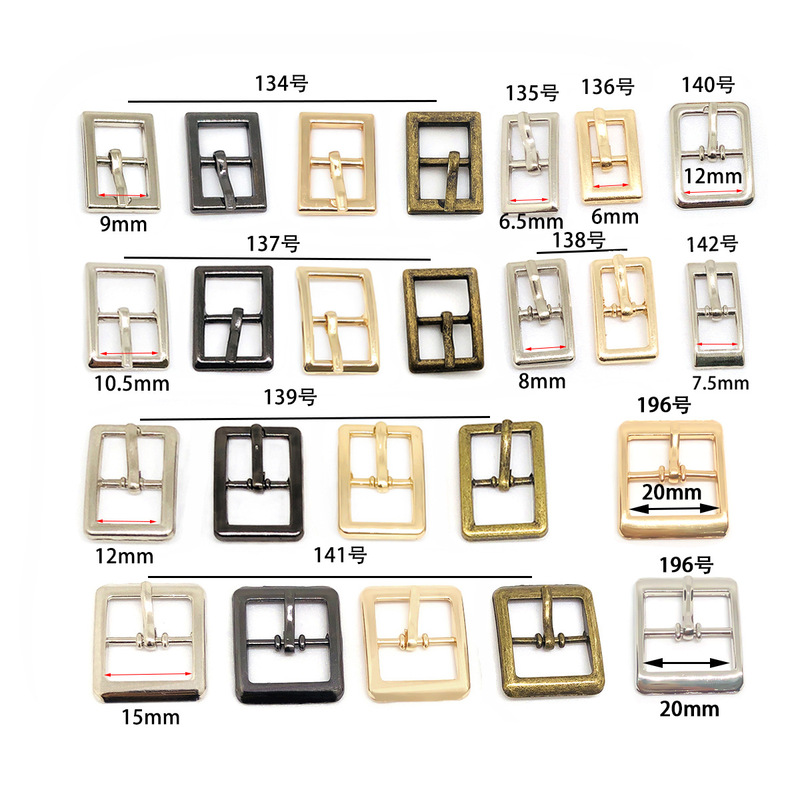 DIY mini Japanese buckle pin buckle square right angle small leather belt head pet collar hardware adjustable alloy sandals buckle