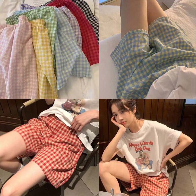 Summer Wearing Pajama Pants Walking Pants Thin Comfortable Cartoon Loose Plaid Shorts Home Lazy Pants Pajamas for Women Summer Wearing Pajama Pants Walking Pants Thin Comfortable Cartoon Loose Plaid Shorts Home Lazy Pants Pajamas for Women