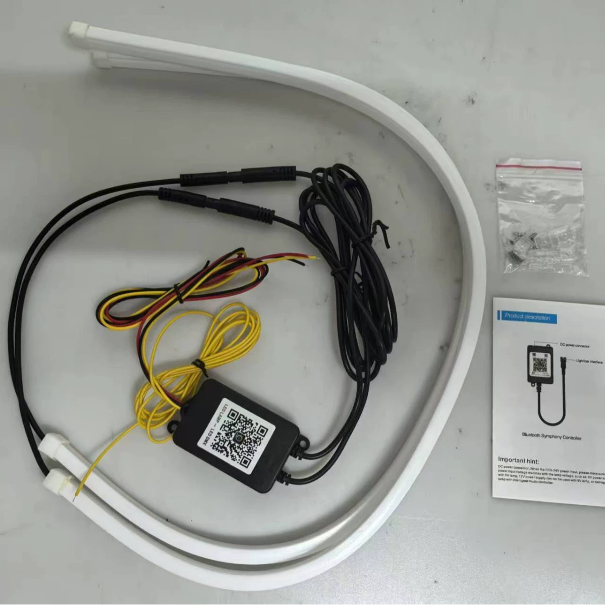 Автомобильный LED-свет, передняя фара, старт-сканирование, дневной фонарь, двухцветная светящаяся водяная полоса для поворотных/ходовых огней