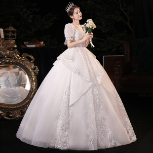 Runaway Princess Plus Size Wedding Dress 2025 New Model Bridal Main Gown Petite Dress High-End Large Size Heavy Craft French Train