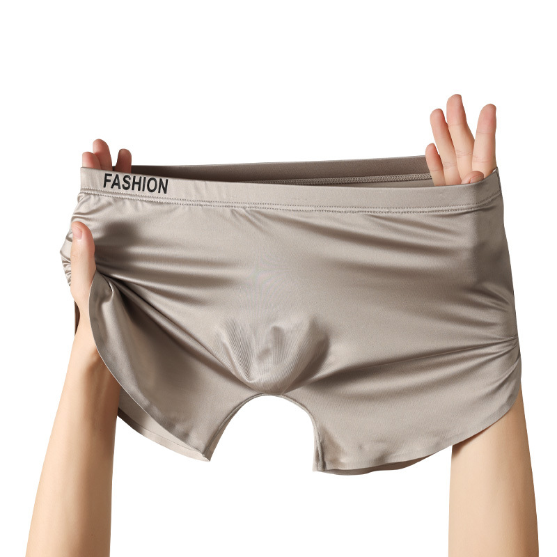 Pantalones de seda de hielo, pantalones cortos de ángulo plano antibacterianos de alta calidad, pantalones de cuatro ángulos para hombres, pantalones para hombres, pantalones para hombres