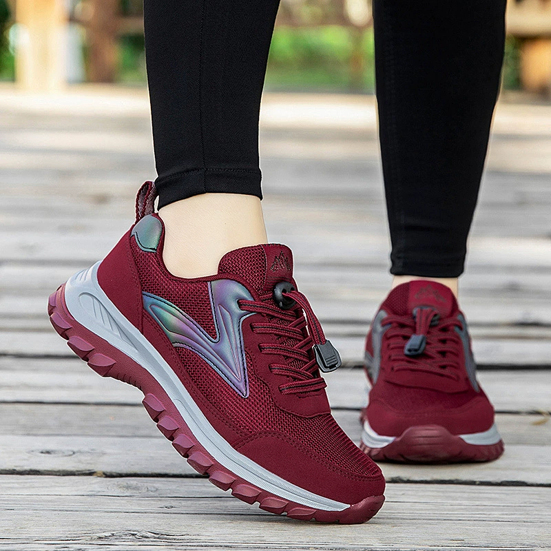 Повседневные кроссовки для мам, весенне-Осенняя обувь для пожилых мужчин, Женская нескользящая Мягкая подошва, прогулочная обувь для мужчин среднего и пожилого возраста, обувь из ткани Old Beijing для женщин