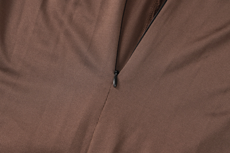 Women Clothing Winter Solid Color Tight Zipper Sports Yoga Jumpsuit