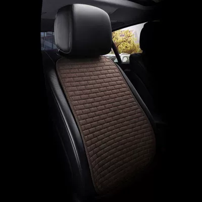 Seat cushion, seat cover, Three-Piece Set Free of Binding Non-Slip - brown-backrest