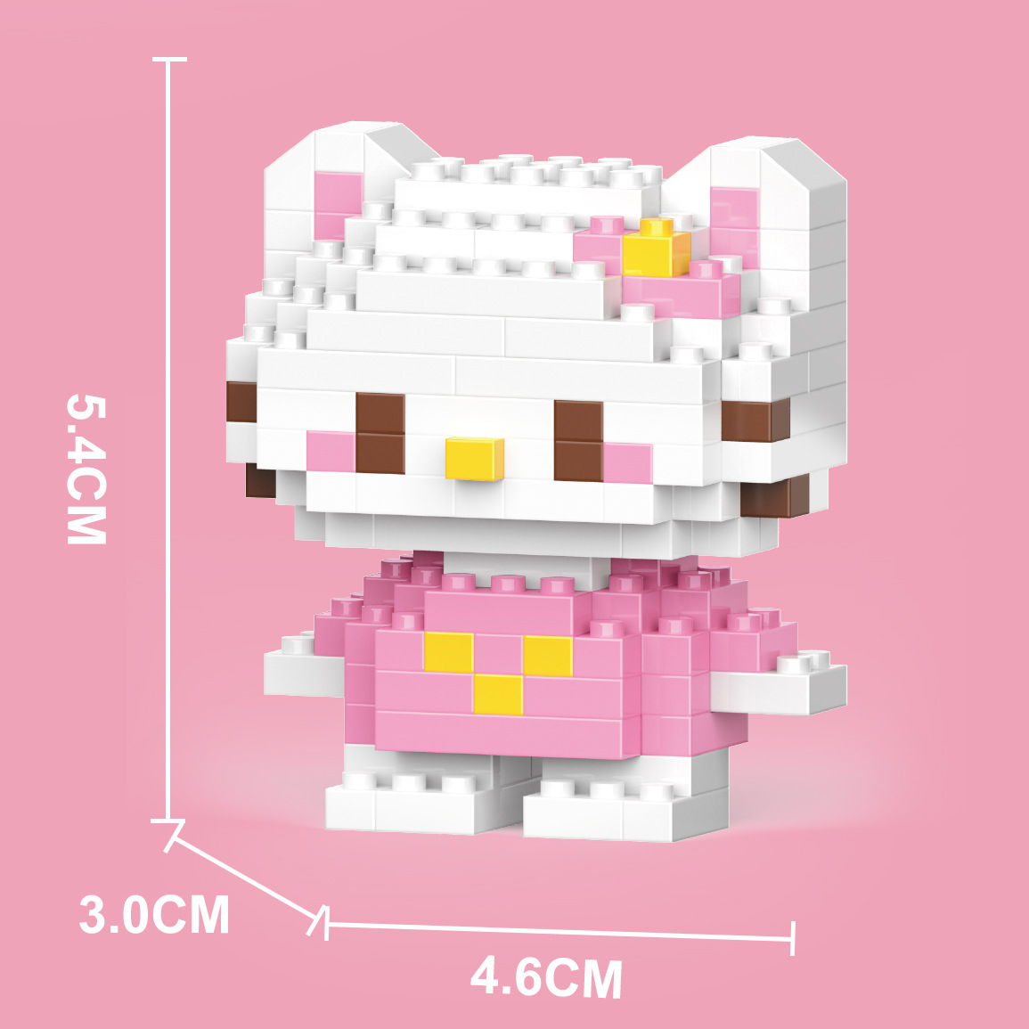 Compatible con LEGO gigante Panda flor azul lindo muñeca de dibujos animados montado bloques construcción juguete para niños puesto caja ciega al por mayor