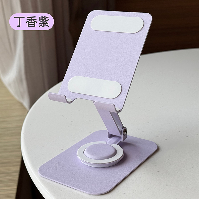 スマホスタンド 卓上 ポータブル 怠け者向け ライブ配信 アルミ合金製 スマホホルダー 折りたたみ式 360度回転 メタルタブレットスタンド|undefined