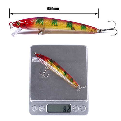 Cross-border Luya Bait Minnow Bait Floating Fishing Bait 10 Color Ribbon Ring Beads Bionic Bait Hard Bait Wholesale Bait