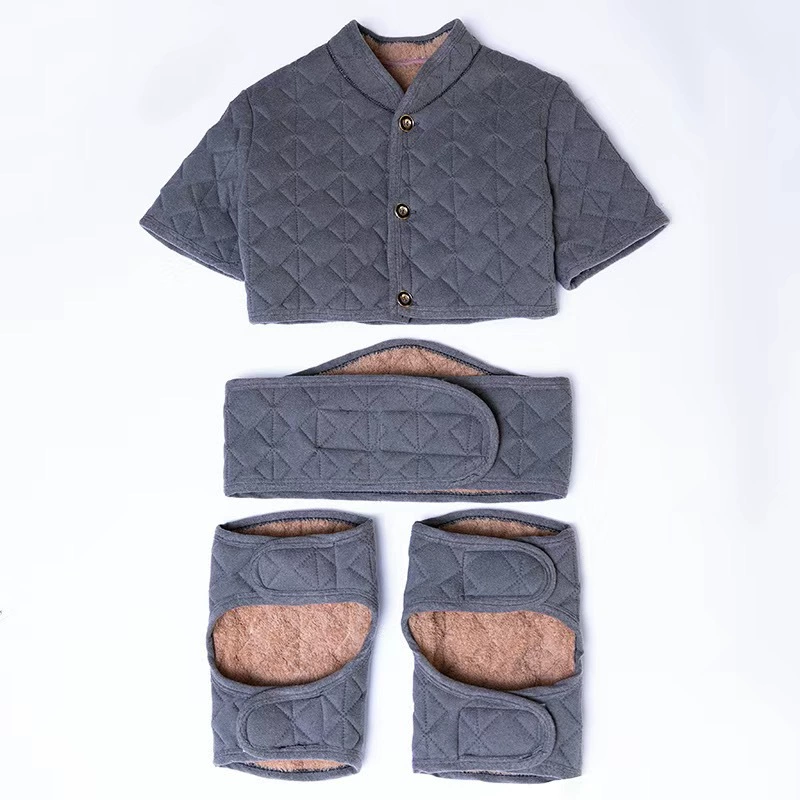 Среднее и старое женское осеннее и зимнее плечо утолщение теплых наколенников и спинки для мужчин