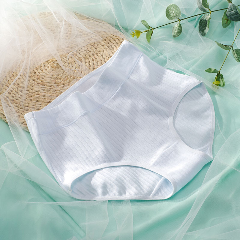Ropa interior de mujer al por mayor 40 ropa interior de mujer de algodón peinado color sólido alto punto de algodón elástico de cintura alta más ropa interior de mujer de algodón de tamaño