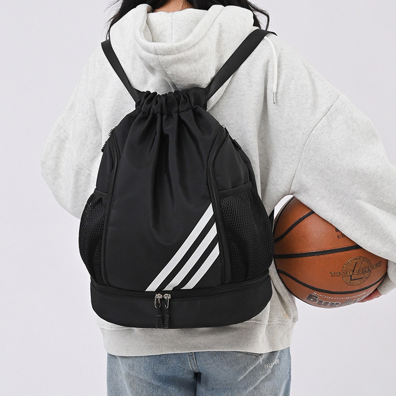 Mochila de Baloncesto con Cordón de Tela Oxford Transpirable para Viajes de Ocio image 5