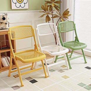 Simple Folding Chair for Home Bedroom Dressing Table Stool, Girls' Dormitory Makeup Chair, Manicure Chair, Portable Chair with Backrest