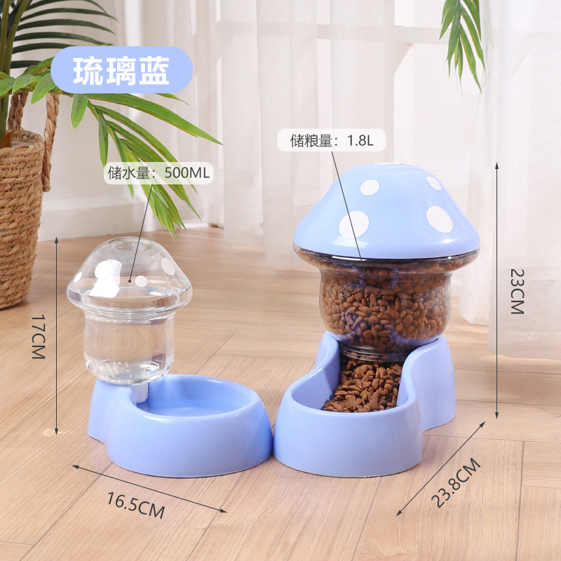 猫咪碗狗狗自动蓄水喂食器防打翻双碗水碗猫食盆宠物用品猫粮|undefined