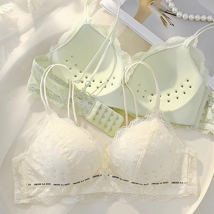 Underwear for Women with Small Breasts, Summer Thin Style Without Rims, Anti-Sagging, High School Students, College Students, Beautiful Back Bra