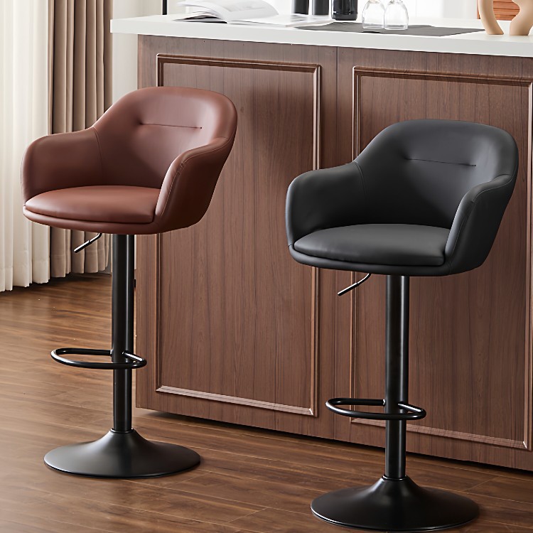 Silla de bar elevable y giratoria simple y lujosa, respaldo de taburete alto doméstico elevable, silla de cajero, silla de recepción
