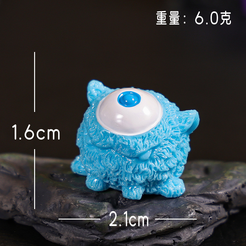 ハロウィンミニチュア装飾品小さな毛皮のモンスタードールハウスホームカーデスクトップ樹脂 diy クラフト装飾小さな装飾品|undefined