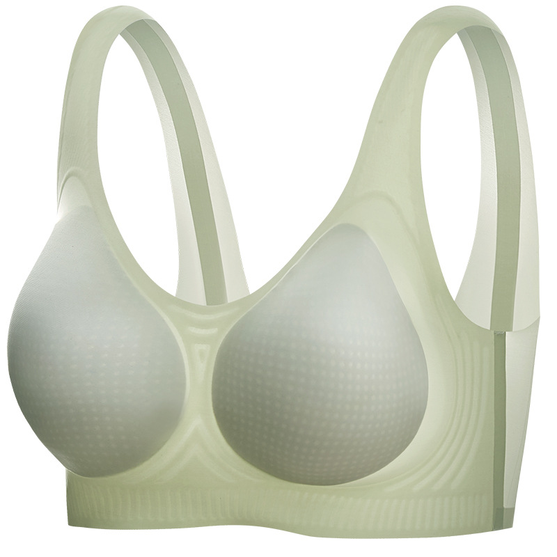Ou Ruofeng-ropa interior desnuda sin costuras de secado rápido, ropa interior fresca de seda helada, copa fija de gota de agua ligera y transpirable, fábrica de sujetadores para mujer