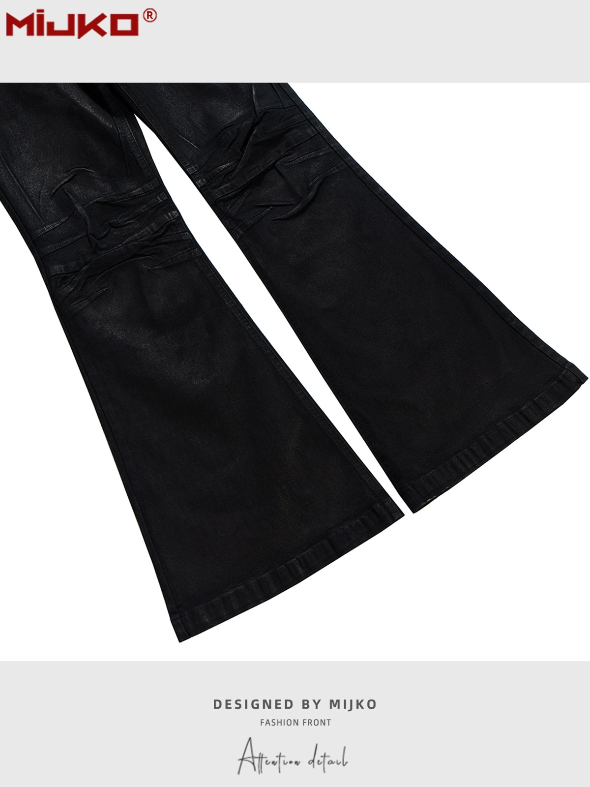 Брюки Mijko унисекс микро bootcut, прямой крой, чёрные, размеры M–XXL