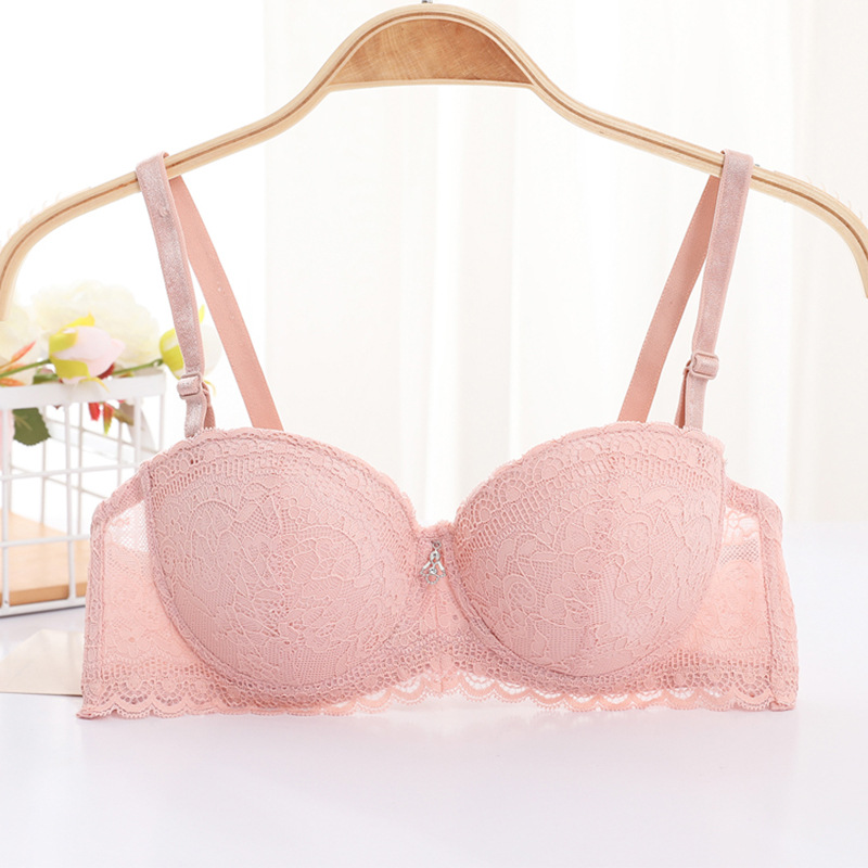 Shantou spot sujetador encaje 1/2 media taza tipo ajuste superior correa de hombro extraíble tubo superior ropa interior sujetador femenino image 12