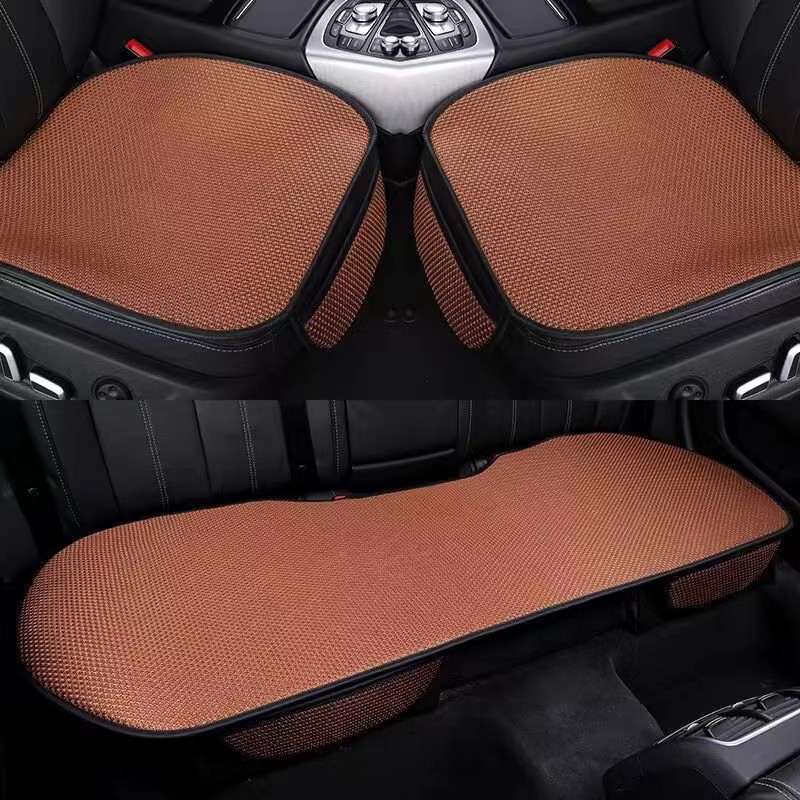 Car cushion single piece Ice Silk cooling mat car Summer mat seat cover four seasons universal imitation linen rear row summer days