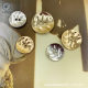 Metal Button Round Two-eye Concave Alloy Button Fashion All-match Two-eye Shirt Coat Trenchcoat Decorative Button