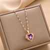 Necklace stainless steel, fashionable accessory, chain for key bag , suitable for import, simple and elegant design