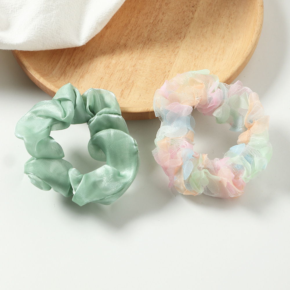 Chiffon Gradient Large Scrunchy Hair Circle Simple Fresh Headband display picture 4