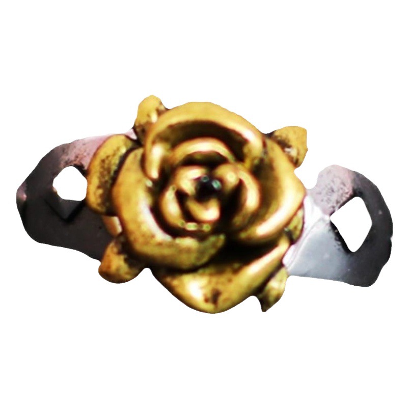 Rose Girl Mercury Lamp Niche Design Internet Celebrity Fashion Personality Gothic Retro Rose Flower Ring Popular