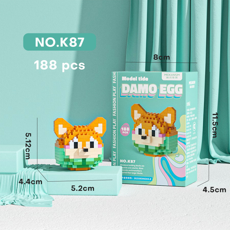 レゴ互換のドーナツ型ブロック、サンリオキャラクターの組み立て式エッグフィギュア、子供向け知育玩具、小物|undefined