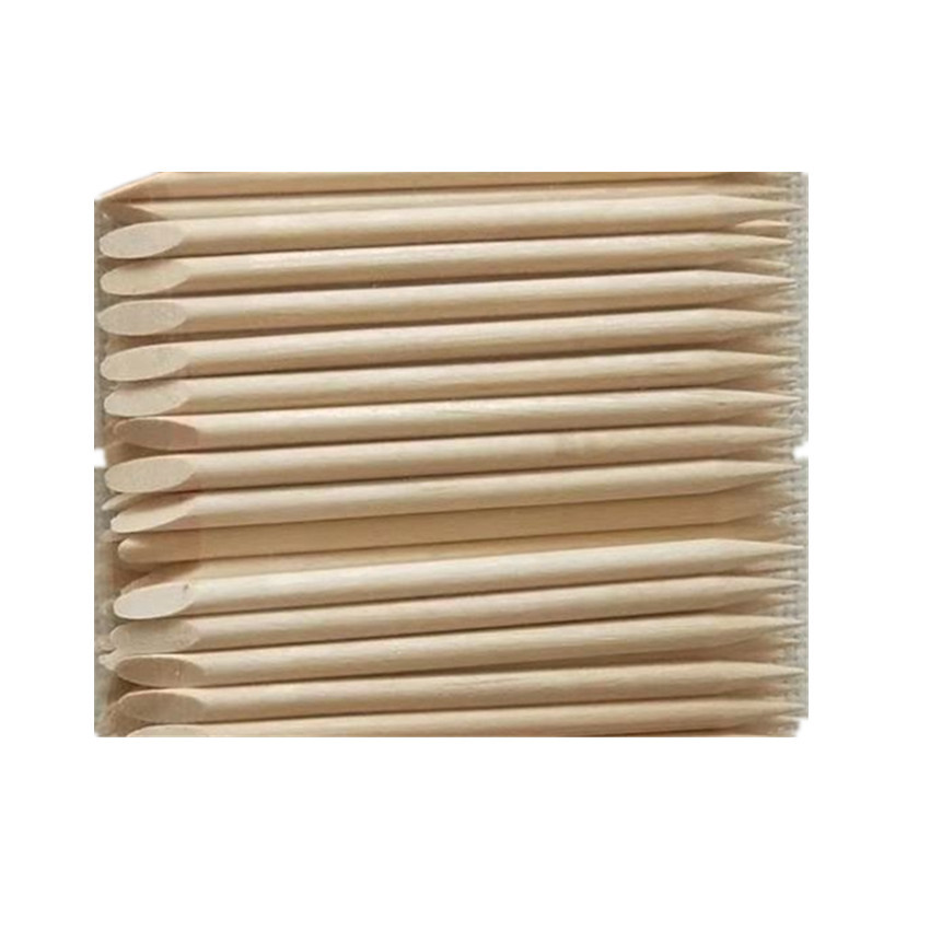 供应双头多功能美甲工具桔木棒榉木棒死皮推美容木棒指甲签75MM