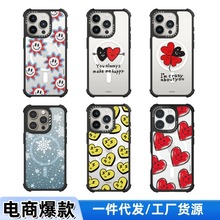 四角防摔圣诞款适用于苹果iPhone17 16pro手机壳一件代发保护壳